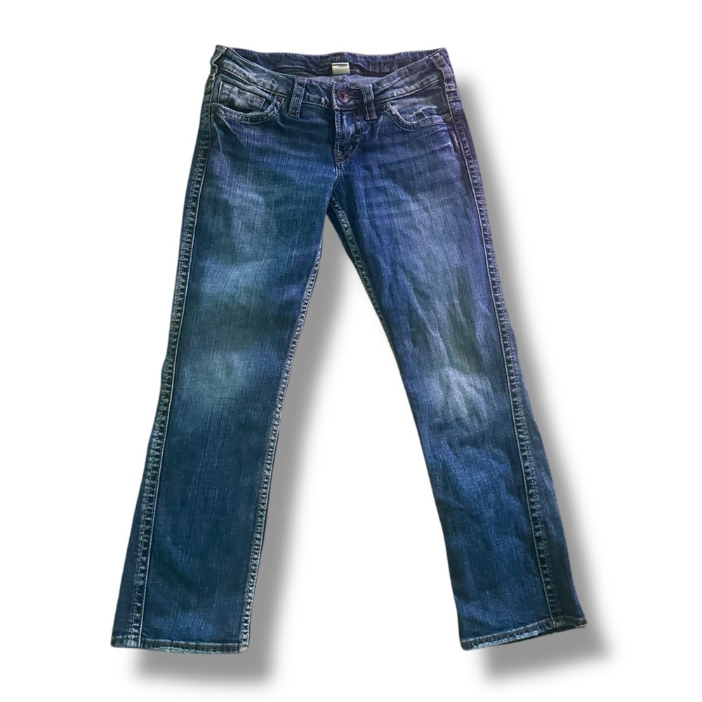 Silver Co. Frances Capris Jeans Women’s 26 Distressed Thick Stitch Denim